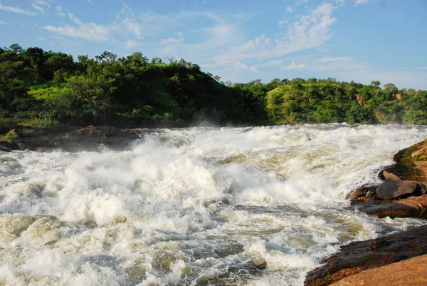 Rápidos en Murchison Falls en el Nilo Victoria, Uganda — Foto de Stock