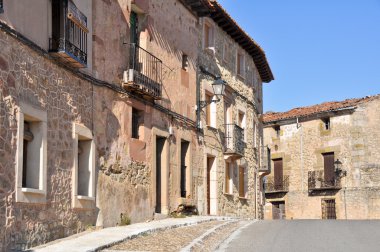 Typical architecture in a Spanish town, Siguenza clipart