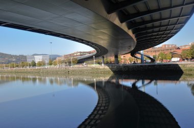 Euskalduna bridge, Bilbao, Basque Country clipart