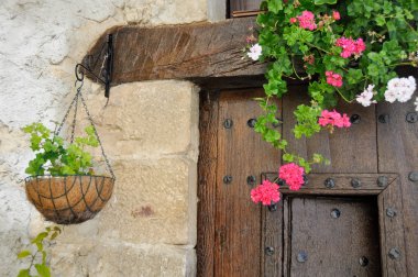 Elegant Window Box in a country house clipart