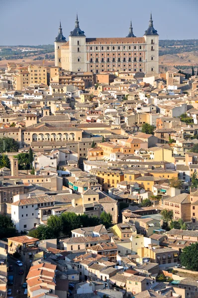 Vista panorámica de Toledo y Alcázar, España — Foto de Stock