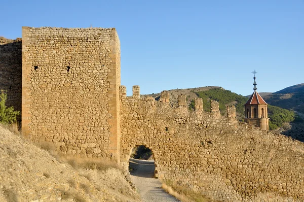 Ściany Albarracín, średniowieczne miasto Teruel, Hiszpania — Zdjęcie stockowe