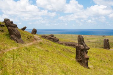 rano raraku volkan, Paskalya Adası (Şili, moais)