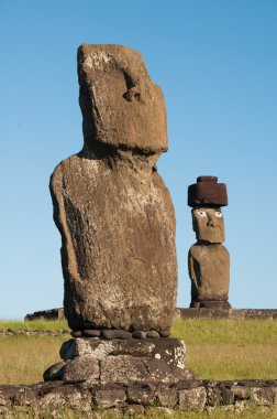 Moais in Tahai, Easter island (Chile) clipart