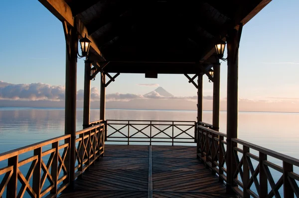 stock image Pier at Llanquihue lake Chile