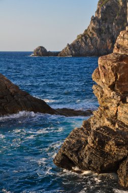 Cliffs in Ibiza island (Spain) clipart