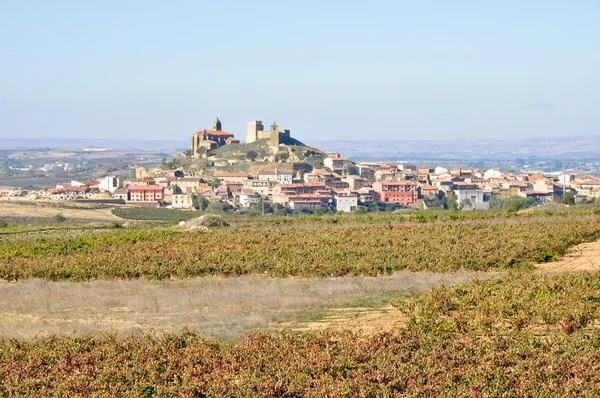 Spanisches Städtchen in La Rioja mit Weinbergen — Stockfoto