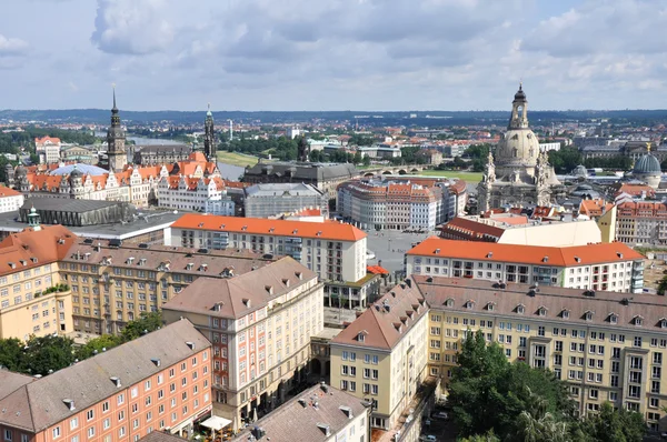 Panoramic view of Dresden from the city hall — Stock Photo, Image