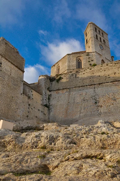 Kathedraal van eivissa, ibiza (Spanje) — Stockfoto