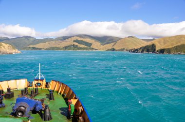 Cook Strait seen from the ferry (New Zealand) clipart