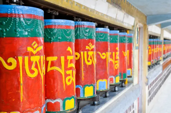 Rodas de oração tibetanas, Dharamsala (Índia ) — Fotografia de Stock