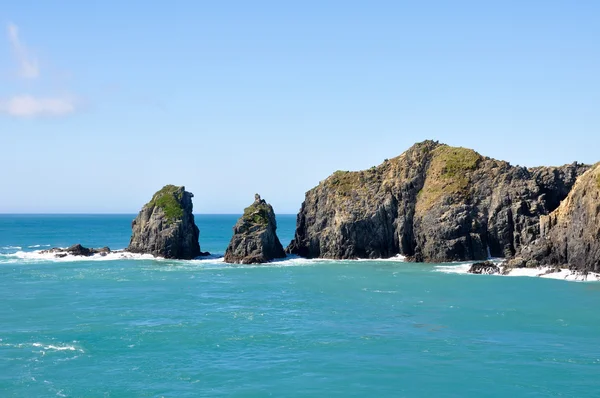 クック海峡をフェリー (ニュージーランドから見た) — ストック写真
