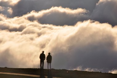 gün batımında haleakala Milli Parkı - maui, hawaii