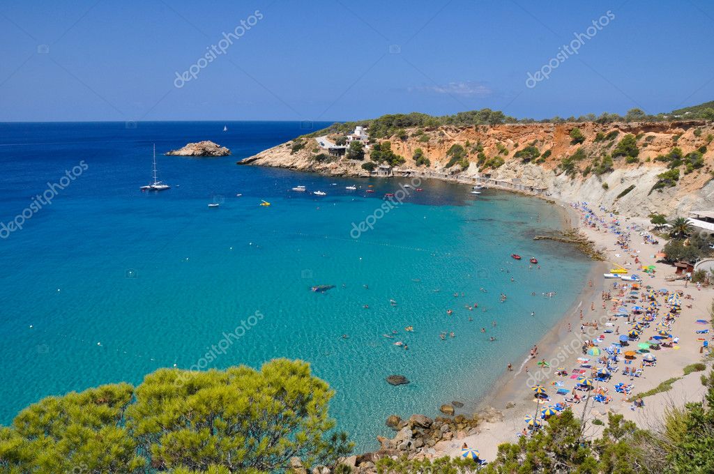 Cala D 'Hort beach, (Espanha) ) — Fotografias de Stock