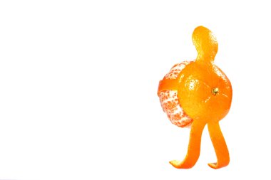 Mandarin-Man carrying himself clipart