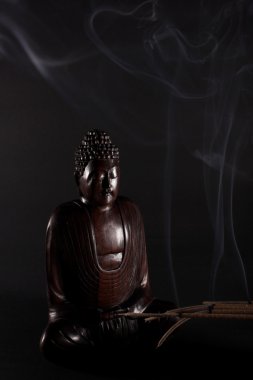 ahşap Buda meditasyon