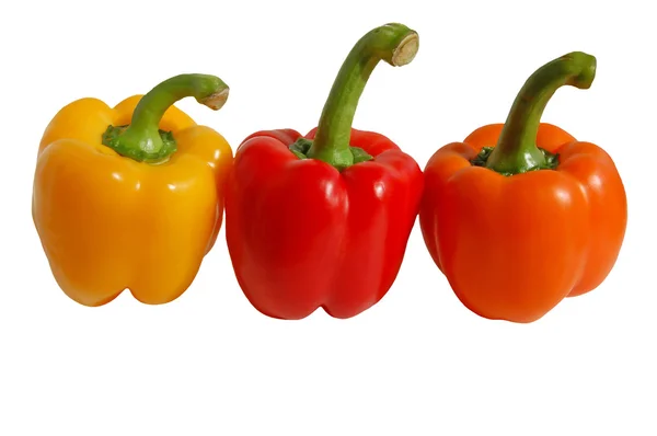 Stock image Orange, red and yellow paprikas