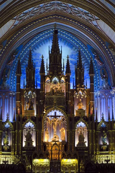 Basiliek notre-dame de Montreal — Stockfoto