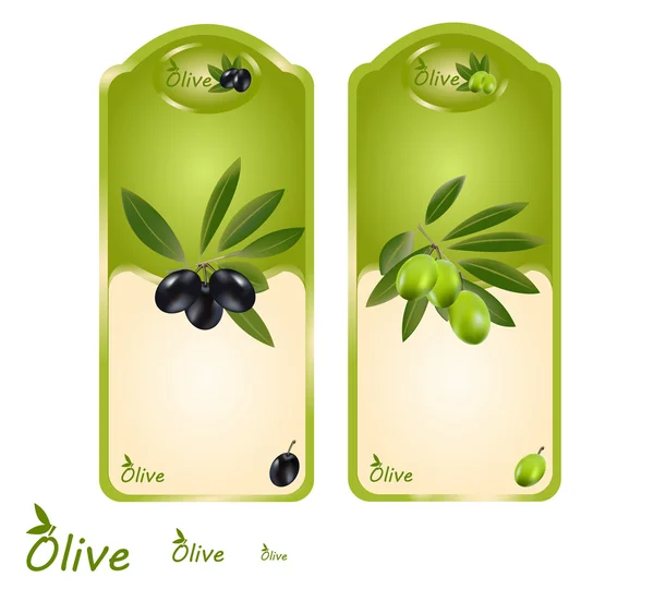 橄榄油标签 — 图库矢量图片