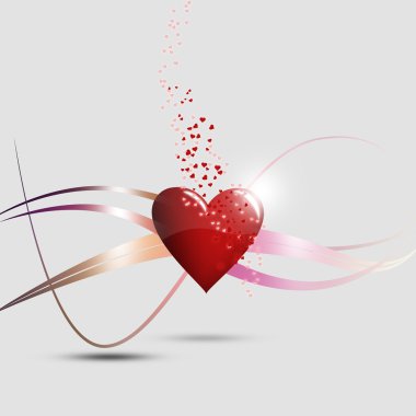 Floaty heart backgrounde clipart