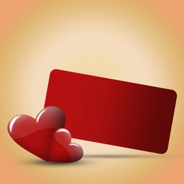 Red valentines card clipart