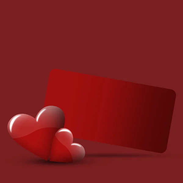 Czerwony Walentynki karty — Zdjęcie stockowe
