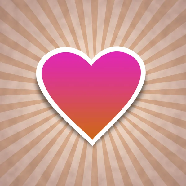 Pink heart on paper — Stock Photo, Image