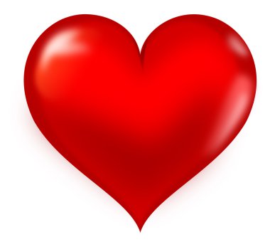 Red heart clipart