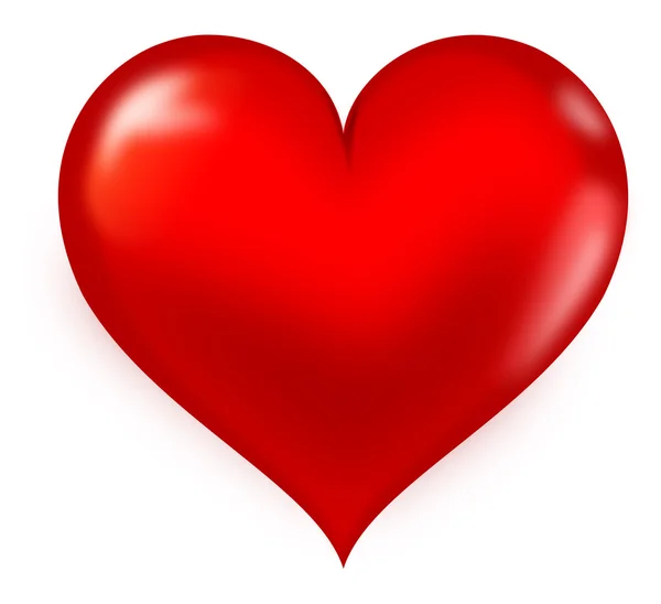 Rött hjärta — Stock vektor