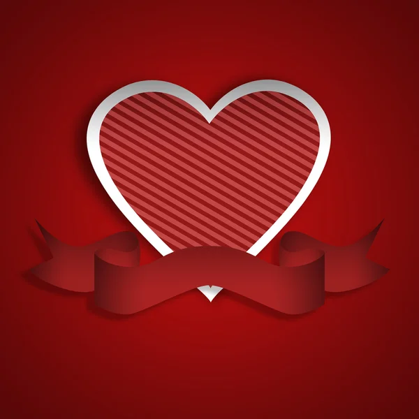 Red heart, banner — Stock Photo, Image