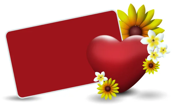 Valentýna karty šířka květiny — Stock fotografie
