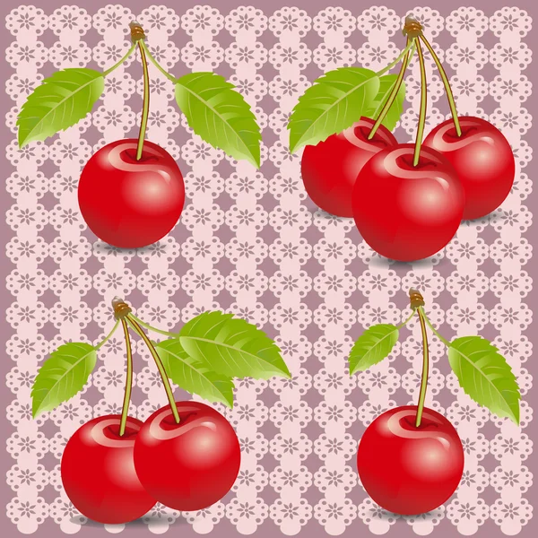 Vintage cherrys — Stock Vector