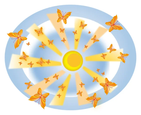Abbildung der Sonne — Stockvektor
