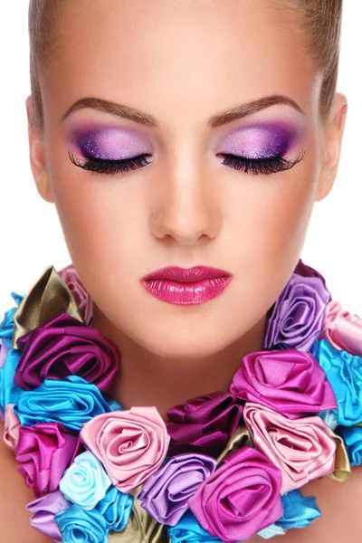 Maquillaje violeta — Foto de Stock