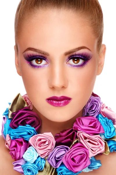 Maquiagem violeta — Fotografia de Stock