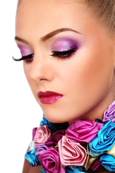 Maquillaje violeta — Foto de Stock