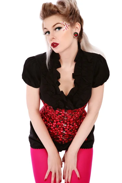 Pin-up girl in corset — Stock Photo, Image