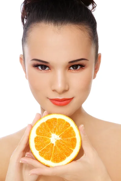 Chica con naranjas — Foto de Stock