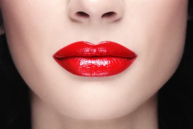 Red lips clipart