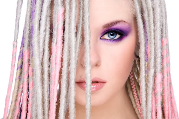 Ragazza con i dreads — Foto Stock