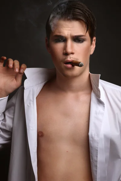 Mannen med cigarren — Stockfoto