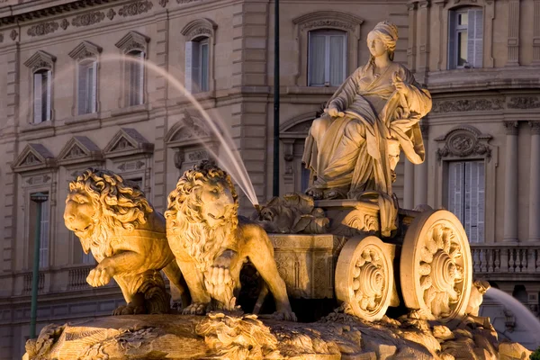 Cibeles Fountain in Madrid, Spain — Stock Photo, Image