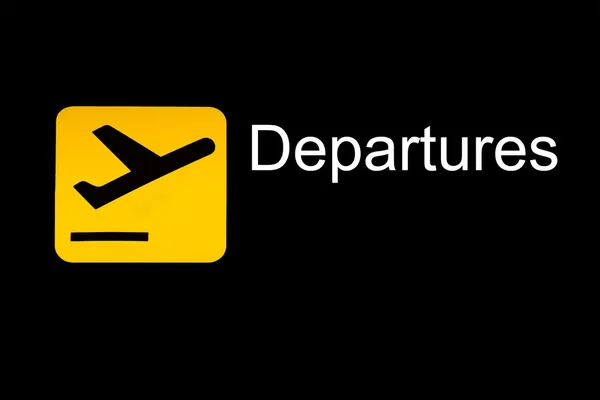 Airport Departure Sign — Stock Photo, Image