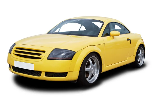 Žluté sportovní auto — Stock fotografie