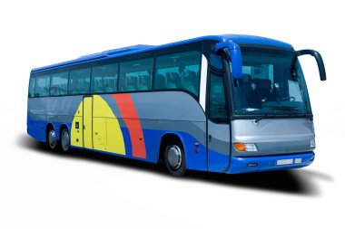 Blue Bus clipart