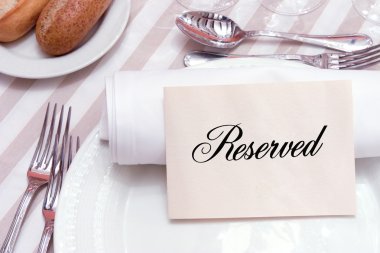 Reserved Table clipart