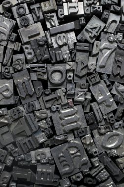 Metal Letterpress Type Background clipart