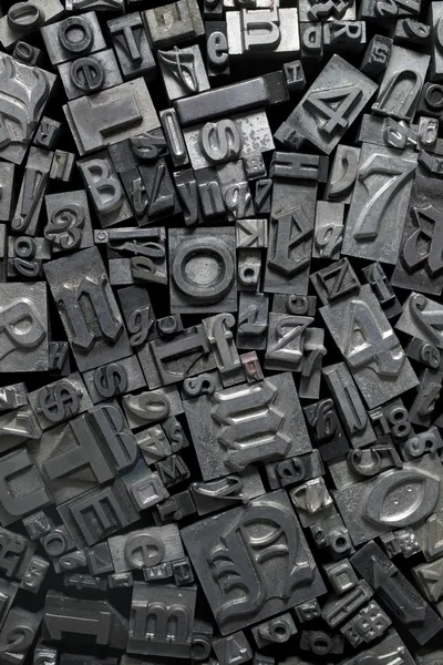 Metal Letterpress Type Background — Stock Photo, Image