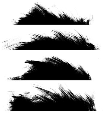 Set of 4 Abstract Brush Treatments clipart