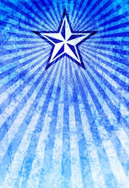 Propaganda Star Blue Light Rays Background clipart